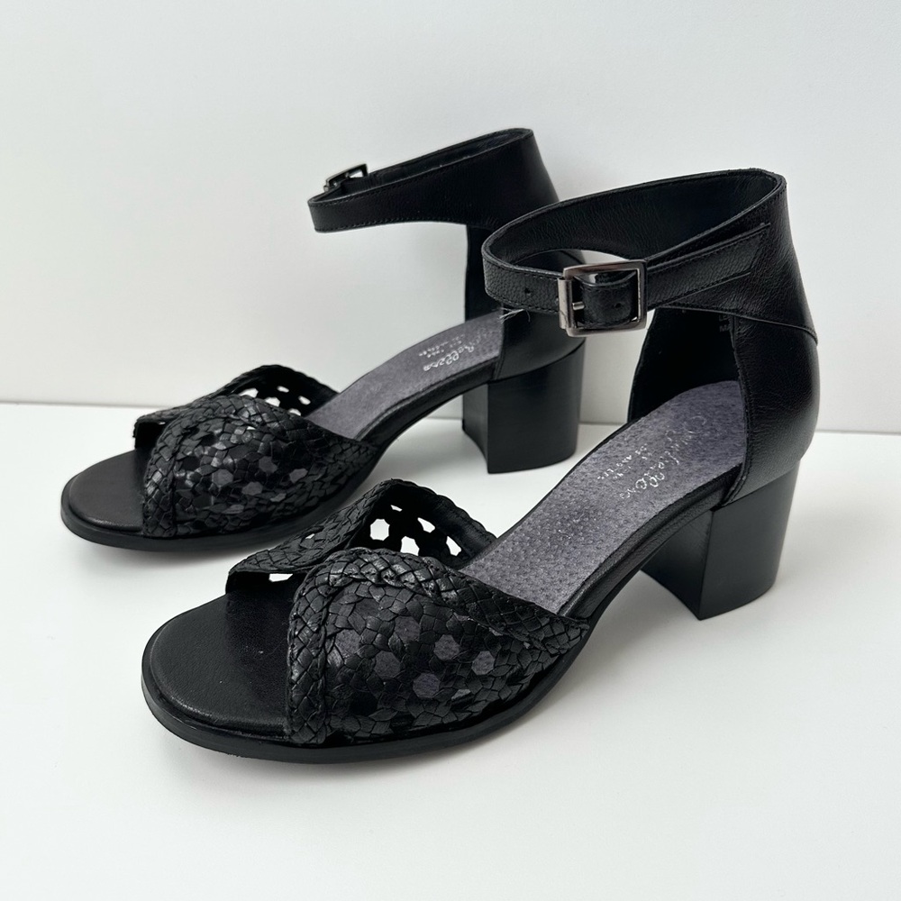 Seychelles Heeled Crochet Ankle Strap Sandals